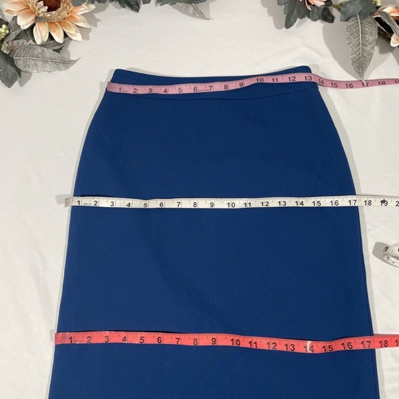 NWT $248 Boss Hugo Boss [ 4 US‎ ] Vinoa Ponte Pencil Skirt in Pilot Blue - Picture 3 of 15